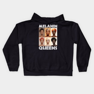 Melanin Queens Afrocentric Women Kids Hoodie